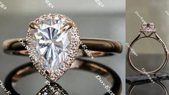 DovEggs pave halo engagement ring semi-mount only(Exclusively to DovEggs Stones)