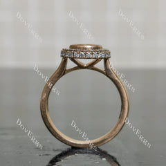 DovEggs pave halo engagement ring semi-mount only(Exclusively to DovEggs Stones)