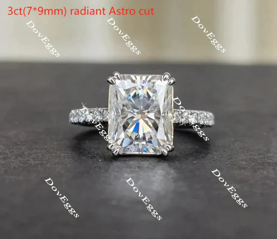 DovEggs pave engagement ring only semi-mount only(Exclusively to DovEggs Stones)