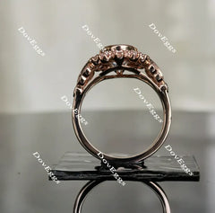 Marisol flower shape vintage engagement ring semi-mount only(Exclusively to DovEggs Stones)