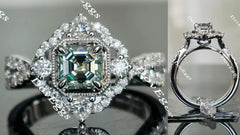 Doveggs art deco vintage pave engagement ring semi-mount only(Exclusively to DovEggs Stones)