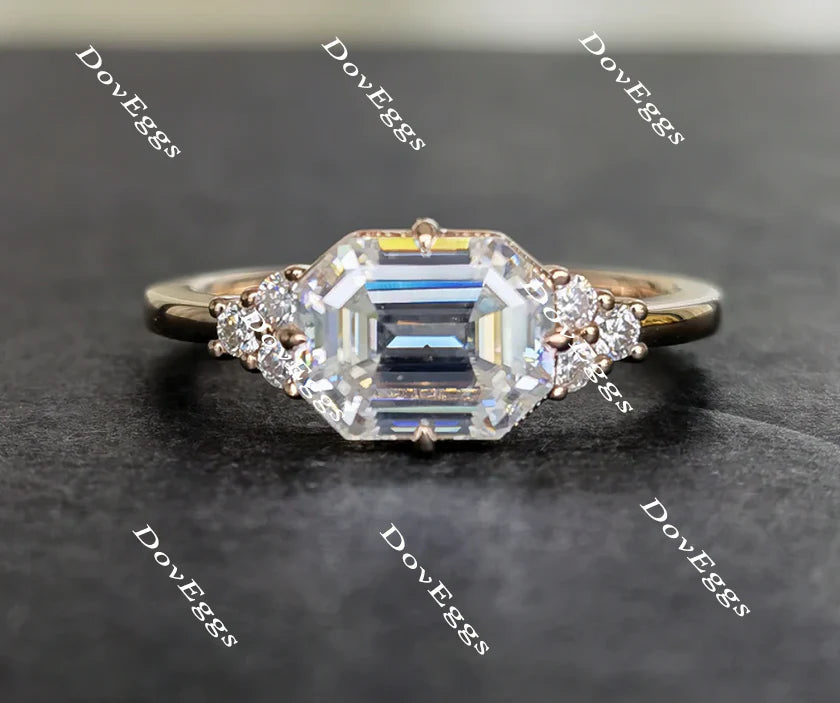 DovEggs side stones engagement ring only semi-mount only(Exclusively to DovEggs Stones)