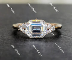 DovEggs side stones engagement ring only semi-mount only(Exclusively to DovEggs Stones)
