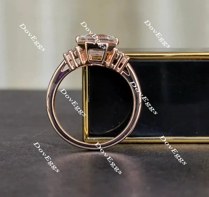 DovEggs side stones engagement ring only semi-mount only(Exclusively to DovEggs Stones)