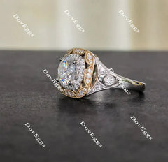 DovEggs vintage halo engagement ring semi-mount only(Exclusively to DovEggs Stones)