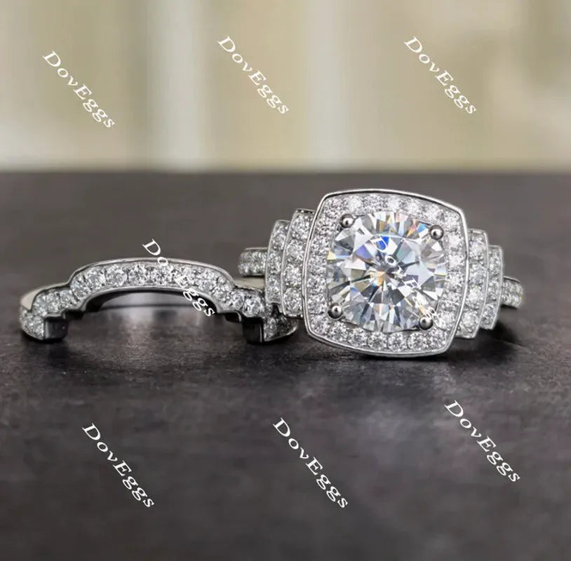 DovEggs halo engagement ring only semi-mount only(Exclusively to DovEggs Stones)