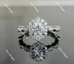 DovEggs art deco halo engagement ring semi-mount only(Exclusively to DovEggs Stones)