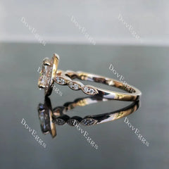 DovEggs art deco halo pave engagement ring only semi-mount only(Exclusively to DovEggs Stones)