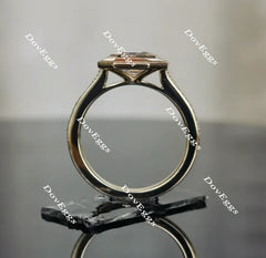 Doveggs bezel pave engagement ring semi-mount only(Exclusively to DovEggs Stones)