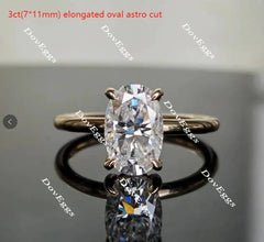 Doveggs hidden halo engagement ring semi-mount only(Exclusively to DovEggs Stones)