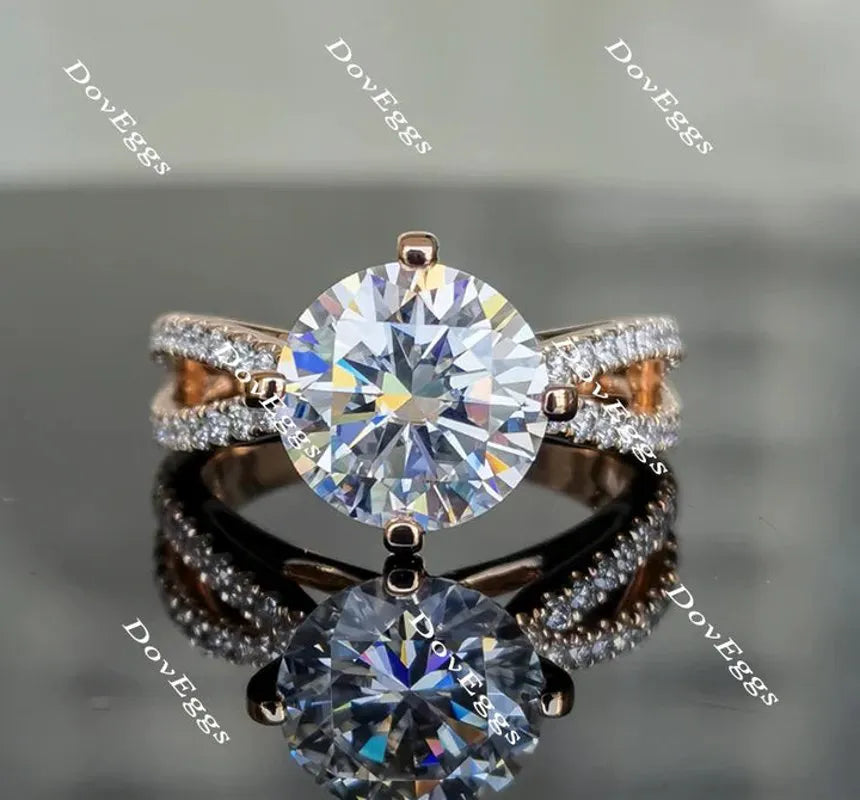 Doveggs split shank engagement ring only semi-mount only(Exclusively to DovEggs Stones)