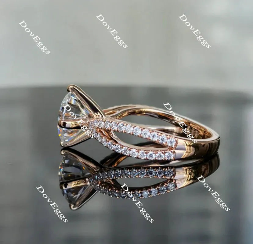 Doveggs split shank engagement ring only semi-mount only(Exclusively to DovEggs Stones)
