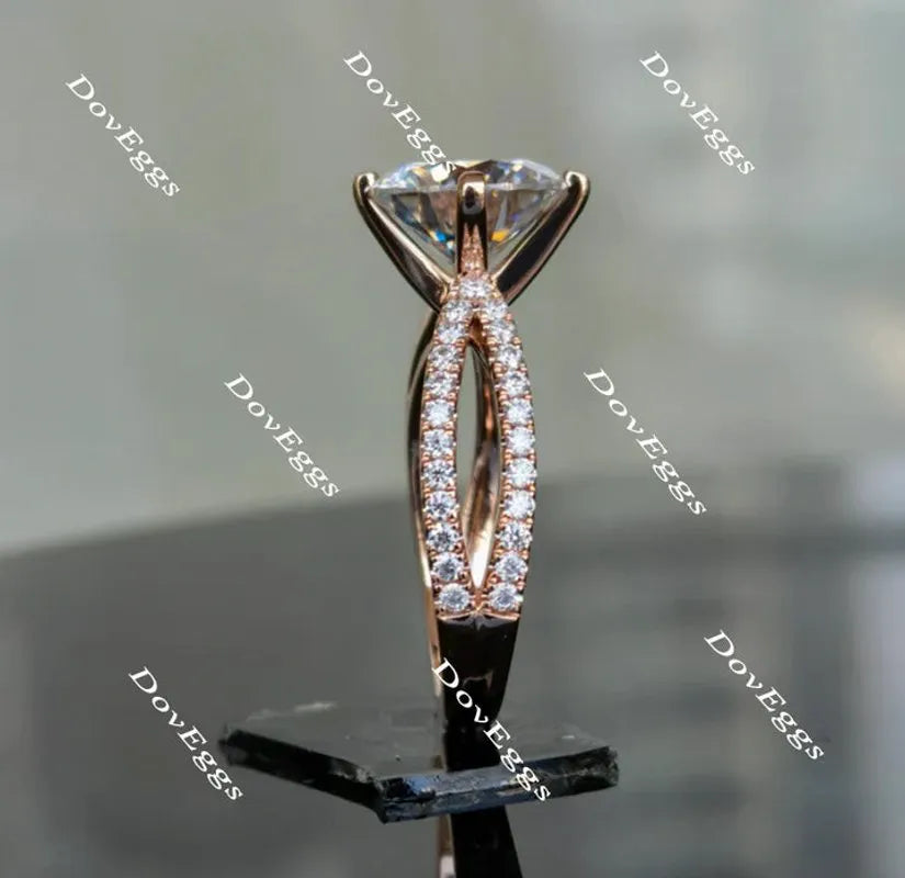 Doveggs split shank engagement ring only semi-mount only(Exclusively to DovEggs Stones)