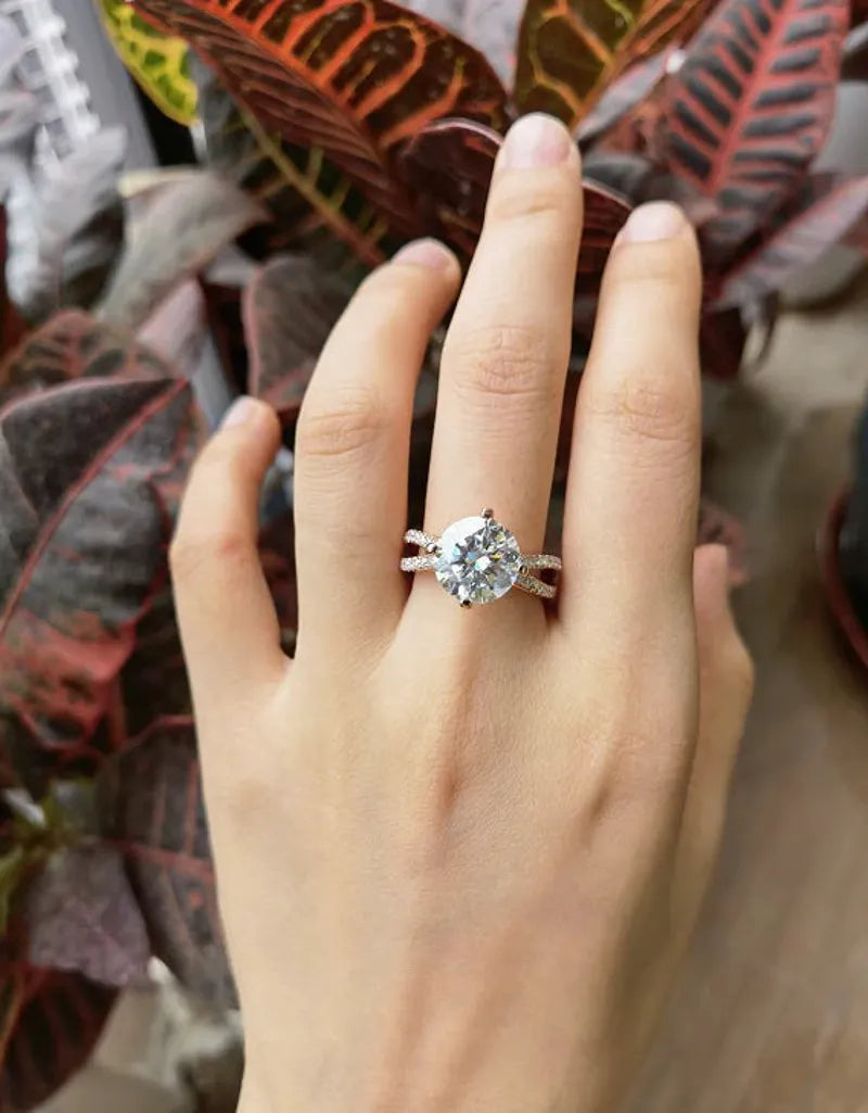 Doveggs split shank engagement ring only semi-mount only(Exclusively to DovEggs Stones)