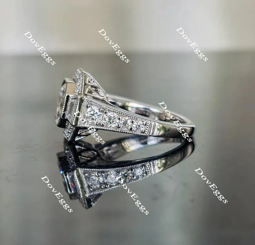 Nouveau Gatsby halo engagement ring only semi-mount only(Exclusively to DovEggs Stones)