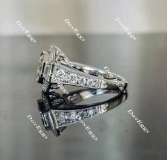 Nouveau Gatsby halo engagement ring only semi-mount only(Exclusively to DovEggs Stones)