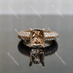 Never Let Go half eternity pave engagement ring only semi-mount only(Exclusively to DovEggs Stones)