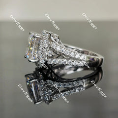 The Janet art deco engagement ring only semi-mount only(Exclusively to DovEggs Stones)