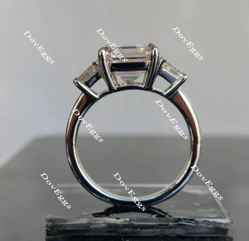 Doveggs three stone engagement ring semi-mount only(Exclusively to DovEggs Stones)