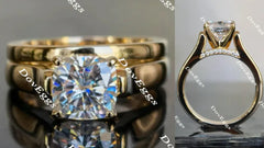 DovEggs pave engagement ring semi-mount only(Exclusively to DovEggs Stones)