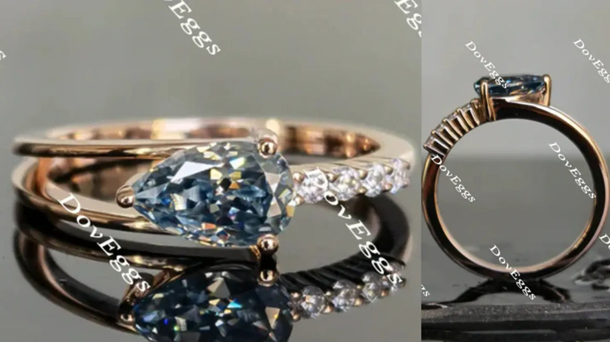 Follow Your Arrow pave ngagement ring semi-mount only(Exclusively to DovEggs Stones)