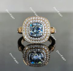 Perdurabo double halo engagement ring only semi-mount only(Exclusively to DovEggs Stones)