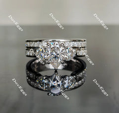 The Kiera Alaina half eternity channel set three stones engagement ring only only semi-mount only(Exclusively to DovEggs Stones)