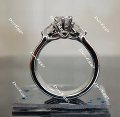 The Kiera Alaina half eternity channel set three stones engagement ring only only semi-mount only(Exclusively to DovEggs Stones)