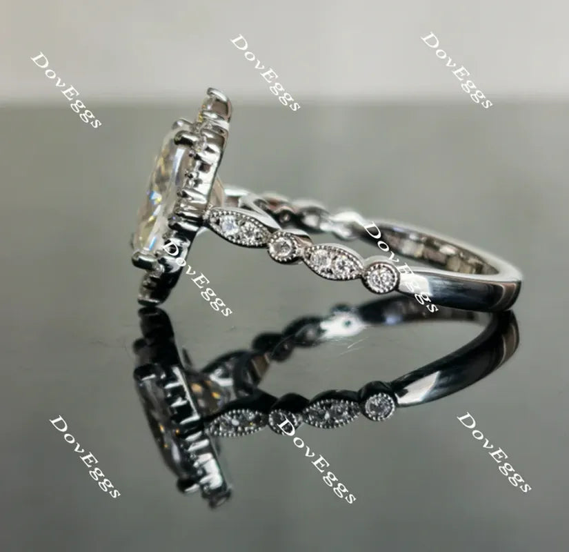 Doveggs halo engagement ring semi-mount only(Exclusively to DovEggs Stones)