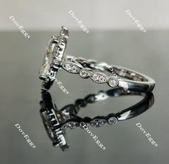 Doveggs halo engagement ring semi-mount only(Exclusively to DovEggs Stones)