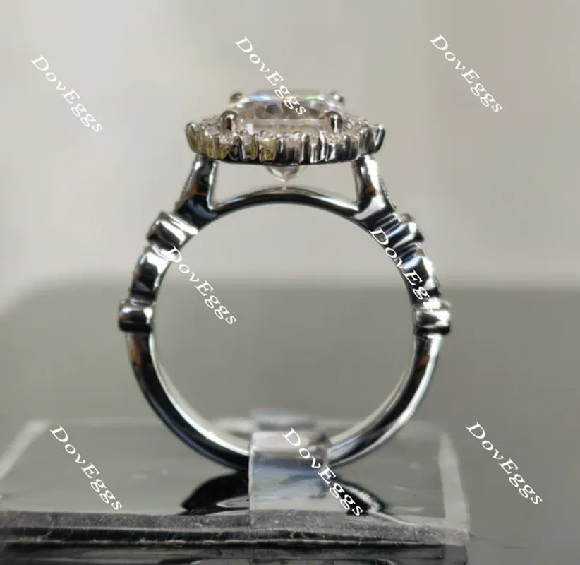 Doveggs halo engagement ring semi-mount only(Exclusively to DovEggs Stones)
