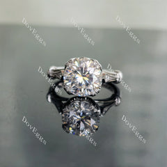 Pave lab diamond engagement ring set semi-mount only(Exclusively to DovEggs Stones)