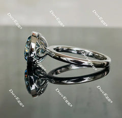 Synergy solitaire bezel engagement ring semi-mount only(Exclusively to DovEggs Stones)