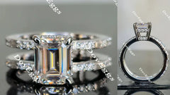 Doveggs pave eternity engagement ring semi-mount only(Exclusively to DovEggs Stones)