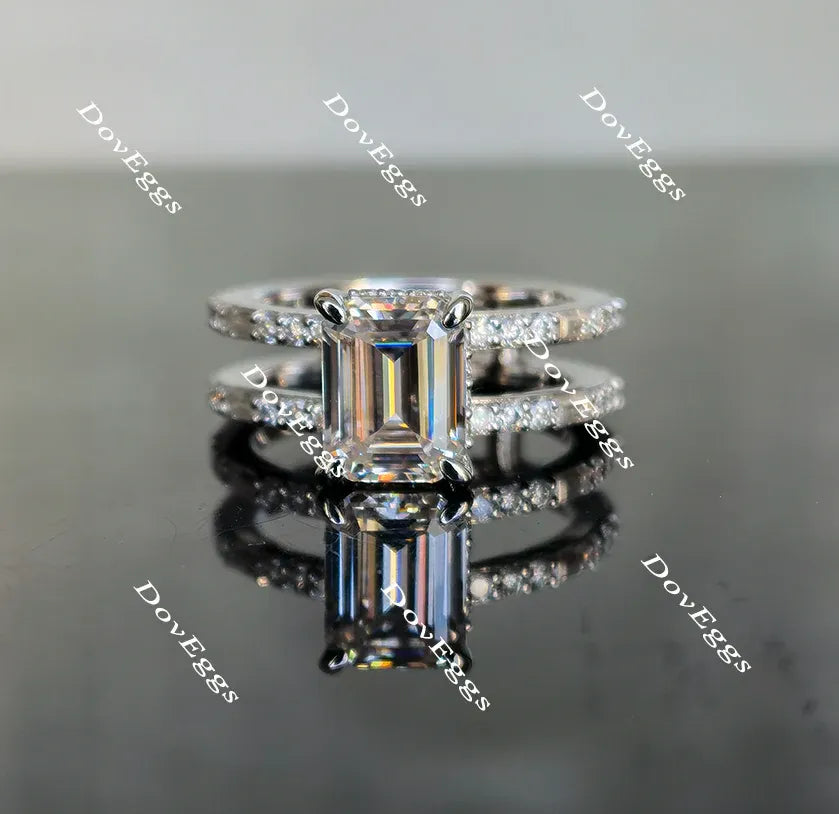 Doveggs pave eternity engagement ring semi-mount only(Exclusively to DovEggs Stones)
