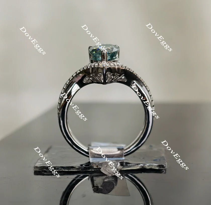 Madison’s marvel cruved band engagement ring only semi-mount only(Exclusively to DovEggs Stones)