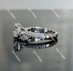 DovEggs pave halo engagement ring semi-mount only(Exclusively to DovEggs Stones)