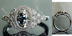 Atherine’s Joy oval side-stone engagement ring semi-mount only(Exclusively to DovEggs Stones)