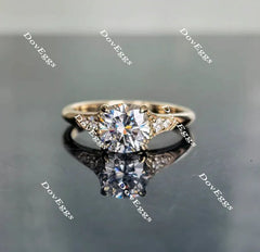 DoveEggs art deco engagement ring only semi-mount only(Exclusively to DovEggs Stones)