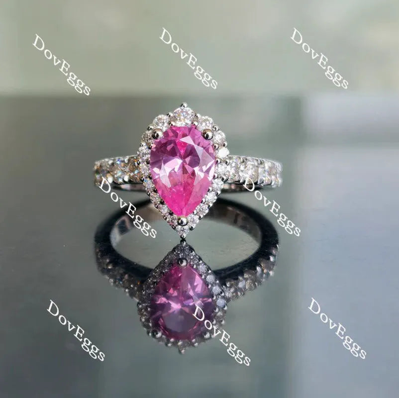 DovEggs halo half eternity pave engagement ring semi-mount only(Exclusively to DovEggs Stones)