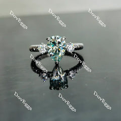 Doveggs three-stones engagement ring semi-mount only(Exclusively to DovEggs Stones)