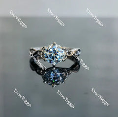 Doveggs hollow out band solitaire engagement ring semi-mount only(Exclusively to DovEggs Stones)