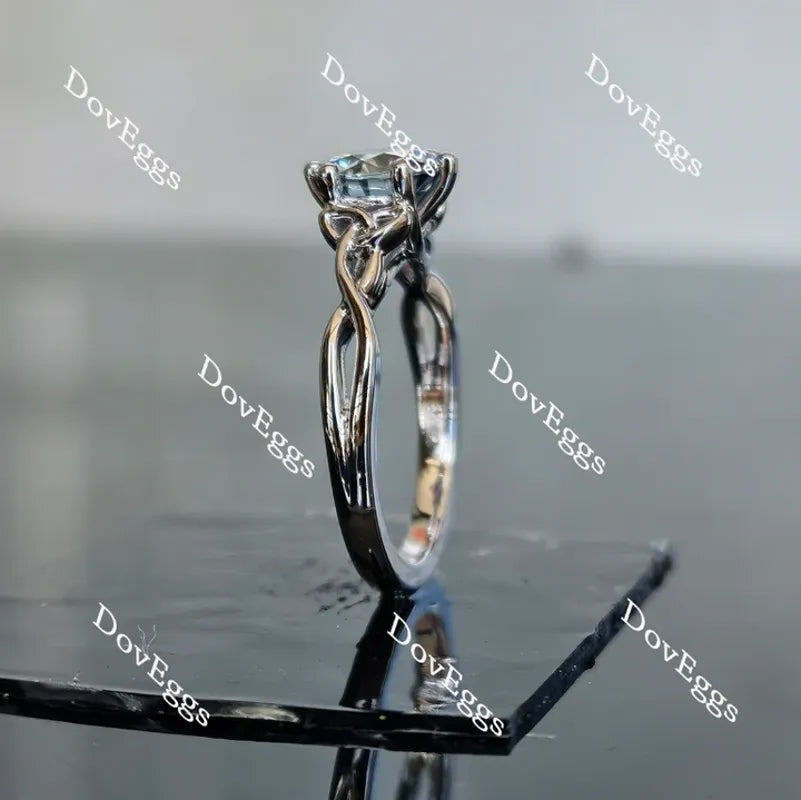 Doveggs hollow out band solitaire engagement ring semi-mount only(Exclusively to DovEggs Stones)
