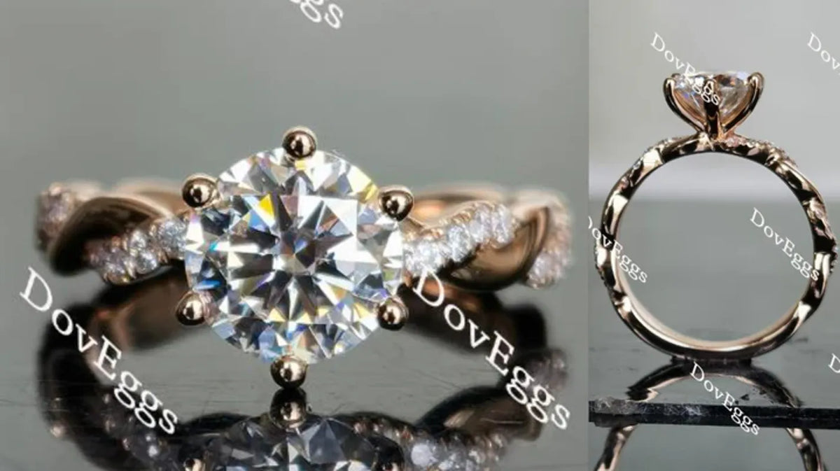 KD’s histone curved band engagement ring semi-mount only(Exclusively to DovEggs Stones)