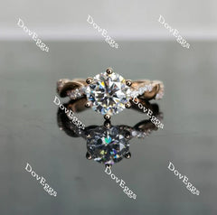 KD’s histone curved band engagement ring semi-mount only(Exclusively to DovEggs Stones)