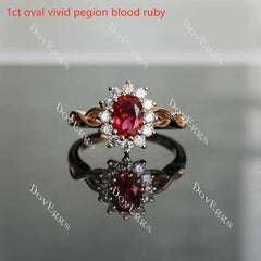 DovEggs floral halo engagement ring only semi-mount only(Exclusively to DovEggs Stones)