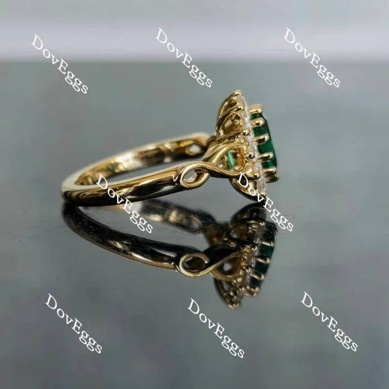 DovEggs floral halo engagement ring only semi-mount only(Exclusively to DovEggs Stones)