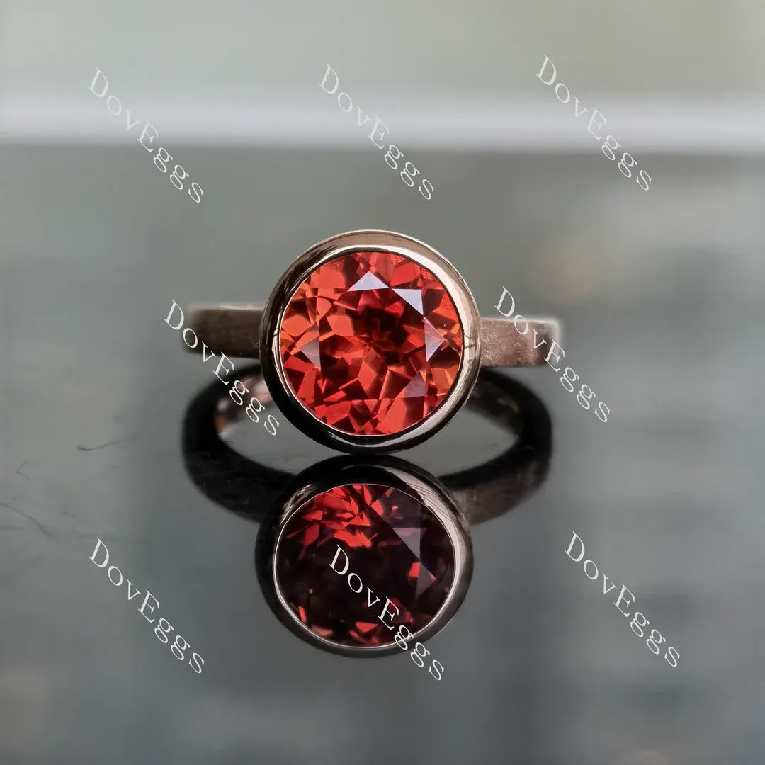 DovEggs bezel textured engagement ring semi-mount only(Exclusively to DovEggs Stones)