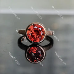 DovEggs bezel textured engagement ring semi-mount only(Exclusively to DovEggs Stones)