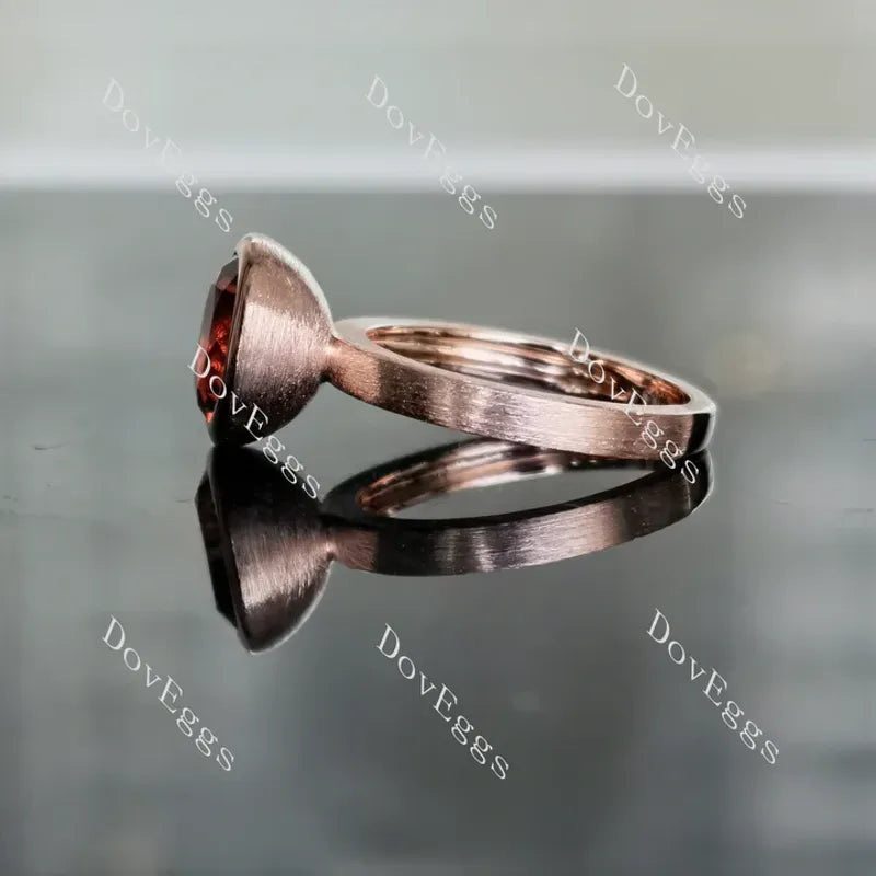 DovEggs bezel textured engagement ring semi-mount only(Exclusively to DovEggs Stones)